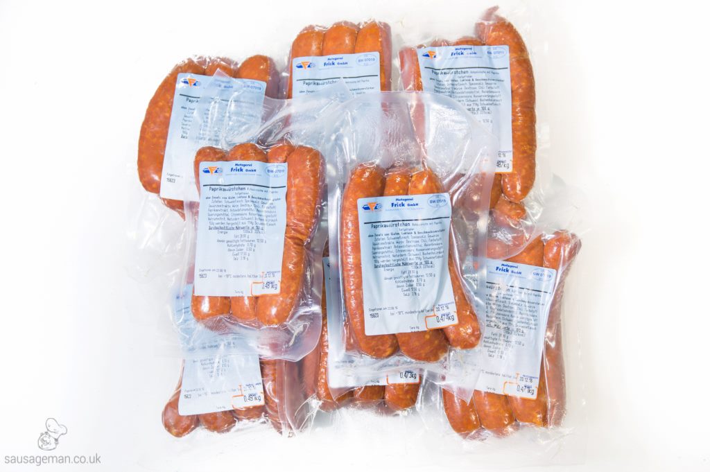 Paprika sausages wholesale UK suppliers and distributors The Sausage Man