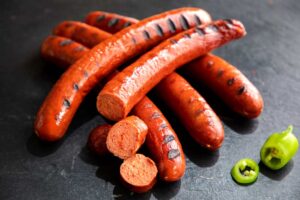 Chilli Beef Frankfurter Cooked Sliced