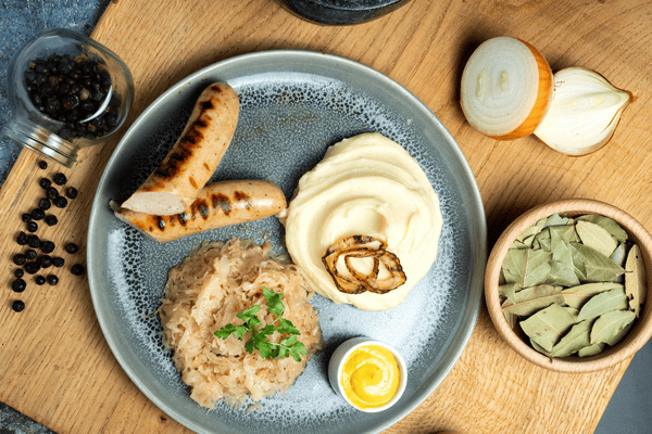 Cooked Sauerkraut with Mashed Potato