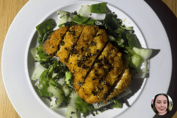 Chicken Schnitzel Garlic and sesame Katherine 