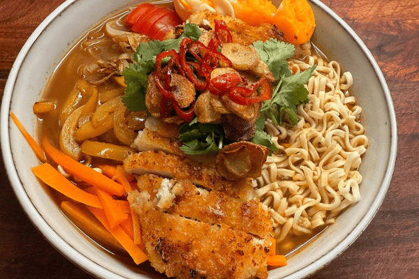 Chicken Satay Ramen Schnitzel