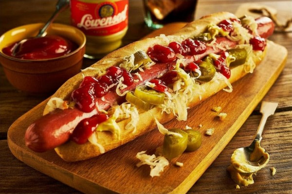 Cjristmas hotdog cranberry sauce