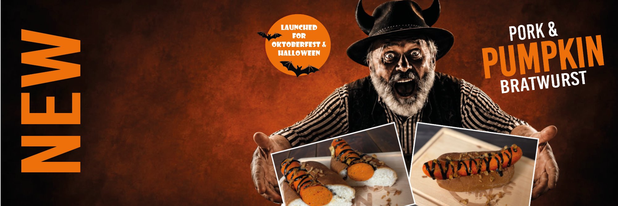 Halloween Pumpkin and Brat banner